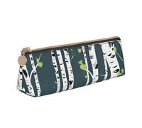 FBGHHTY Beauty - Estuche triangular con estampado de abedul para estudiantes, gran capacidad, para uso diario, escuela, universidad