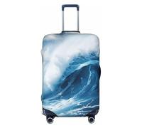FBGHHTY Big Ocean Wave - Funda universal para maleta, elástica, lavable, elástica, Black, M, Equipaje de mano