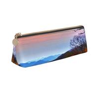 FBGHHTY Blue Ridge Mountains - Estuche triangular de gran capacidad con estampado de montañas