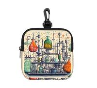 FBGHHTY Bolsa de almacenamiento cuadrada con estampado de química, reutilizable, organizador de viaje, artículos de aseo para el hogar, oficina, regalo