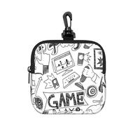 FBGHHTY Bolsa de almacenamiento cuadrada con estampado de videojuegos para niños, bolsa organizadora reutilizable, bolsa organizadora de viaje para artículos de tocador en casa y oficina