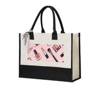Fbghhty Bolsa de lona ecológica con estampado de chica moderna, regalo para mujeres, gran capacidad, para viajes, escuela, oficina