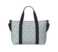 FBGHHTY Bolsa de viaje unisex versátil con estampado de tiburón con varios gestos, ligera, para fin de semana, gimnasio, vacaciones, aventura