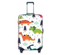 Fbghhty Colorido Dinosaurs1 - Funda universal para maleta de viaje, elástica, impermeable, a prueba de polvo, White, L, Organizador de bolsas