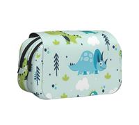 FBGHHTY Estuche para bolígrafos con estampado de dinosaurio, bonito estuche con cremallera, organizador de maquillaje, papelería, viajes, oficina