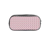 Fbghhty Estuche transparente con diseño de labios y amor, diseño de corazón rojo, para estudiantes, niños y niñas, organizador de artículos de papelería transparente