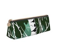 FBGHHTY Estuche triangular de gran capacidad con estampado de árboles de abedul, para estudiantes, para uso diario, escuela, universidad