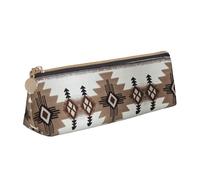 FBGHHTY Estuche triangular de gran capacidad con estampado de nativos americanos para estudiantes, para uso diario, escuela, universidad