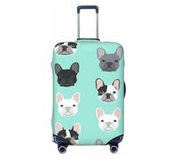 Fbghhty French Bulldog1 - Funda universal para maleta de viaje, elástica, lavable, protector de equipaje, Black, S