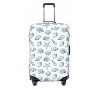 FBGHHTY Funda elástica universal para maleta, con estampado de estrella de mar, lavable, elástica, Black, XL, Equipaje de mano