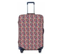 FBGHHTY Funda elástica universal para maleta, con estampado de símbolos de Inglaterra, lavable, elástica, Black, S, Equipaje de mano