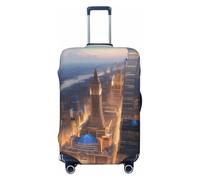 FBGHHTY Funda elástica universal para maleta, con imagen de ciudad, para viaje, lavable, elástica, Black, S, Equipaje de mano
