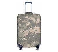 Fbghhty Funda para maleta de viaje universal con estampado de camuflaje digital del ejército, protector elástico para equipaje, impermeable, a prueba de polvo, White, M, Organizador de bolsas