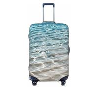 FBGHHTY Funda para maleta universal con estampado de agua de mar transparente, protector de viaje, lavable, elástico, Black, S, Equipaje de mano