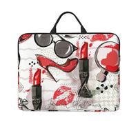 Fbghhty Funda para ordenador portátil con estampado artístico de lápiz labial y perfume, para hombres y mujeres, escuela, oficina, viajes, protector de computadora