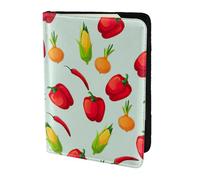 FBGHHTY Funda tipo cartera con estampado de maíz vegetal para hombres y mujeres, elegante funda para pasaporte de 5.5 pulgadas, accesorio seguro