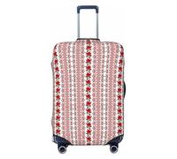 FBGHHTY Funda universal para maleta, con bordado ucraniano, con estampado de rosas, protector de viaje, lavable, elástico, Black, M, Equipaje de mano