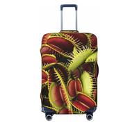 FBGHHTY Funda universal para maleta, con estampado de plantas carnívoras, elástica, lavable, elástica, Black, S, Equipaje de mano