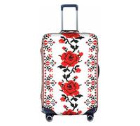 Fbghhty Funda universal para maleta de viaje, con bordado ucraniano, diseño de rosas, protector elástico para equipaje, impermeable, a prueba de polvo, White, M, Organizador de bolsas