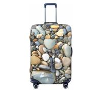 Fbghhty Funda universal para maleta de viaje, elástica, lavable, con estampado de piedras de guijarros, protector de equipaje, Black, S