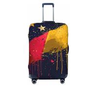 Fbghhty Funda universal para maleta, diseño de bandera de Venezuela, para viajes, elástica, lavable, protector de equipaje, Black, S