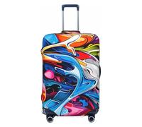 Fbghhty Funda universal para maleta, diseño de graffiti, elástica, lavable, protector de equipaje, Black, M