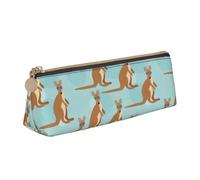 FBGHHTY Funny for Kangaroo Zoo - Estuche triangular de gran capacidad con estampado de zoológico para estudiantes, artículos esenciales diarios, escuela, universidad