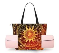 FBGHHTY Gears Clock - Bolsa de yoga con un hombro para mujer, diseño de bronce con estampado de siglo, para gimnasio, entrenamiento, viajes, playa, gran capacidad