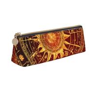 FBGHHTY Gears Clock - Estuche para lápices de gran capacidad, diseño de centurio de bronce, bolsa triangular para uso diario, escuela, universidad