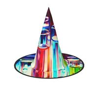 FBGHHTY Gorro festivo con estampado de tubo de ensayo de química, para adultos, celebraciones, carnaval, fiesta, disfraz de cosplay