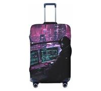 FBGHHTY Hacker Era - Funda universal para maleta, elástica, lavable, elástica, Black, XL, Equipaje de mano