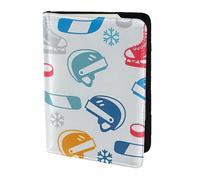 FBGHHTY Hockey Elements - Funda tipo cartera para documentos de viaje, diseño creativo, para hombre y mujer, 14 cm, accesorio seguro