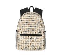 FBGHHTY I Love French Bulldog - Mochila ligera e informal unisex de viaje con correas ergonómicas para el hombro