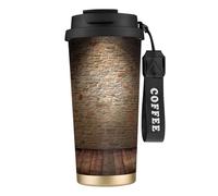 FBGHHTY Lights Hit The Brick - Taza de café de acero inoxidable con impresión de pared, taza de viaje, hogar, oficina, camping, al aire libre, contenedor de bebidas