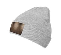 FBGHHTY Lights Hit The Brick Wall Print Gorro de punto cálido para hombres y mujeres, gorro suave de invierno acogedor, uso diario, regalo de temporada, gris, Talla única