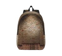 FBGHHTY Lights Hit The Brick Wall Print - Mochila ligera unisex con doble hombro para viajes, al aire libre, viajes, viajes, uso diario casual, Black, S, Mochilas rucksack