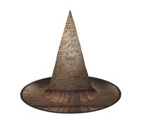 FBGHHTY Lights Hit The Brick Wall Print Sombrero de bruja unisex plegable para carnavales, bailes de máscaras y eventos de cosplay