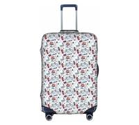 Fbghhty London Print - Funda universal para maleta de viaje, elástica, impermeable, a prueba de polvo, White, S, Organizador de bolsas