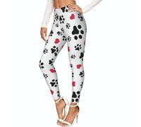 FBGHHTY Love Cat Paw Heart Puppy Foot Print - Pantalones de yoga para mujer, suaves, transpirables, a prueba de leggings, versátiles, atléticos, casuales, Negro, L