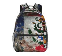 FBGHHTY Mochila de ocio versátil con estampado de bandera mexicana americana, bolsa ligera para viajes al aire libre, uso diario, viaje de fin de semana