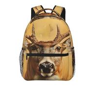 FBGHHTY Mochila de ocio versátil con estampado de ciervo salvaje, bolsa ligera, para viajes al aire libre, uso diario, viaje de fin de semana