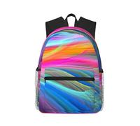 FBGHHTY Mochila informal ligera con estampado de arcoíris y océano para viajes, senderismo, trabajo, desplazamientos