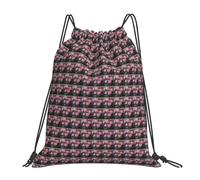 FBGHHTY Mochila ligera plegable con cordón con estampado de rosas frescas rosas, bolsa de gimnasio, viajes, yoga, actividades al aire libre