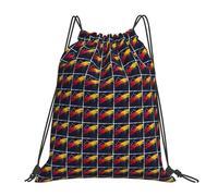 FBGHHTY Mochila ligera y plegable con cordón, con estampado de bandera de Venezuela, para gimnasio, viajes, yoga, actividades al aire libre