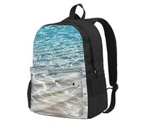 FBGHHTY Mochila para adultos con estampado de agua de mar transparente, resistente al agua, ligera, senderismo, viajeros, al aire libre, escapadas de fin de semana