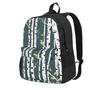 FBGHHTY Mochila para adultos con estampado de árbol de abedul, resistente al agua, ligera, para senderismo, viajes, escapadas de fin de semana al aire libre