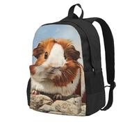 FBGHHTY Mochila para adultos con estampado de conejillo de indias, resistente al agua, ligera, para senderismo, viajeros al aire libre, escapadas de fin de semana