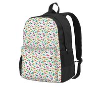 FBGHHTY Mochila para adultos con estampado de dinosaurios coloridos1, resistente al agua, ligera, para senderismo, viajeros al aire libre, escapadas de fin de semana