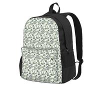 FBGHHTY Mochila para adultos con estampado de hojas de eucalipto verde, resistente al agua, ligera, para senderismo, viajes, escapadas de fin de semana al aire libre