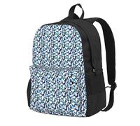 FBGHHTY Mochila para adultos con estampado de mariposas azules, resistente al agua, ligera, para senderismo, viajes, escapadas de fin de semana al aire libre